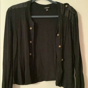Torrid military style black cardi, size 4